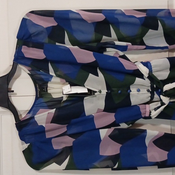 Banana Republic Factory dress - S - blue geometric pattern. Size xl also avail - Picture 4 of 13